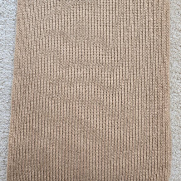 & Other Stories NWOT Ribbed Cashmere Scarf Camel Tan - Picture 5 of 6